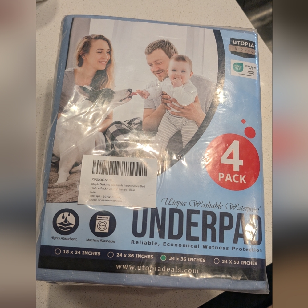 Utopia Bedding Waterproof Underpads - Blue